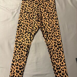 Balance Athletics Leopard Print Leggings womans medium workout gym hiking biking